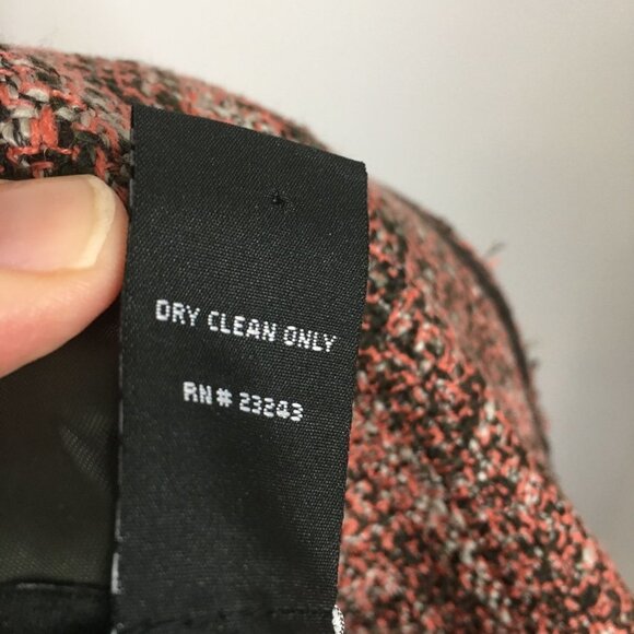 New York & Company Womens TWEED Blazer Size 8 Multicolor 3/4 Sleeve Snap FRINGE - Picture 11 of 11